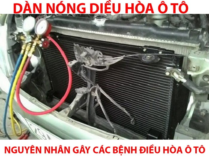 Vệ sinh giàn nóng điều hòa xe ô tô